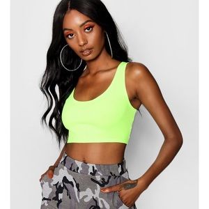 Neon green crop top